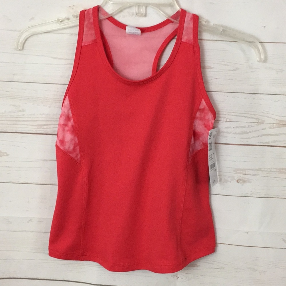 Umbro Girls Sz S 6-6X Athletic Tank Top Hibiscus